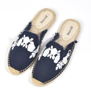 Soludos Frayed Floral Mule